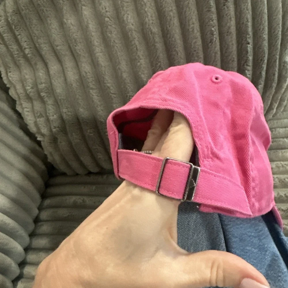 Adidas Baseball Hat Cap Strap Back Pink Twill Womens Fit AEROREADY OS Barbie NWT